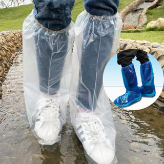 ผ้าคลุมรองเท้ากันฝนแบบใช้แล้วทิ้งแบบหนา ผ้าคลุมรองเท้ากันเปื…