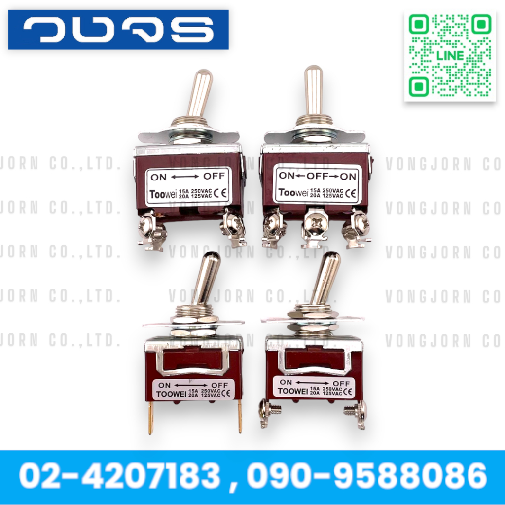 สวิทซ์โยก Toowei ON-OFF,ON-OFF-ON 2ขา 3ขา 4ขา 6ขา - รูปที่ 2