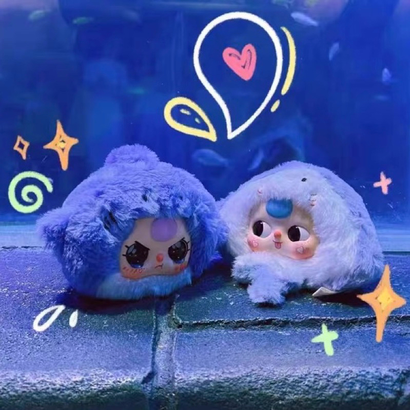 (พร้อมส่ง)📍ของแท้💯 แบบสุ่ม-แบบเลือกตัว Baby Three Romantic Ocean สัตว์ทะเล พวงกุญแจมีที่ห้อยสำหรับแขวนกระเป๋า