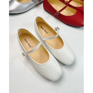 รองเท้าแมรี่เจน(PU-234)น้ำหนักเบาใส่สบายใส่แล้วเท้าเรียวสวยสายปรับระดับได้
