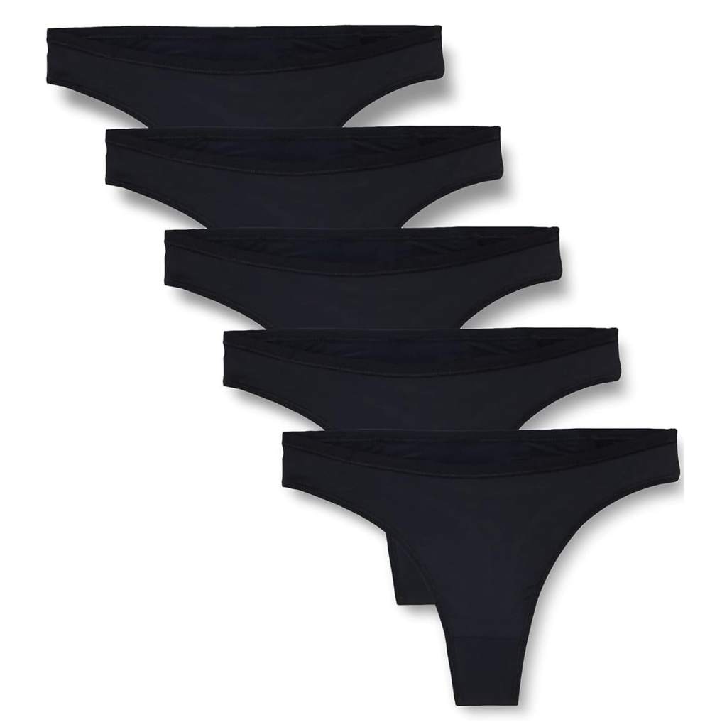 กางเกงใน จีสตริง สีดำ เรียบๆ เซท 5 ตัว แบรนด์ Iris & Lilly Designed in London - รูปที่ 2