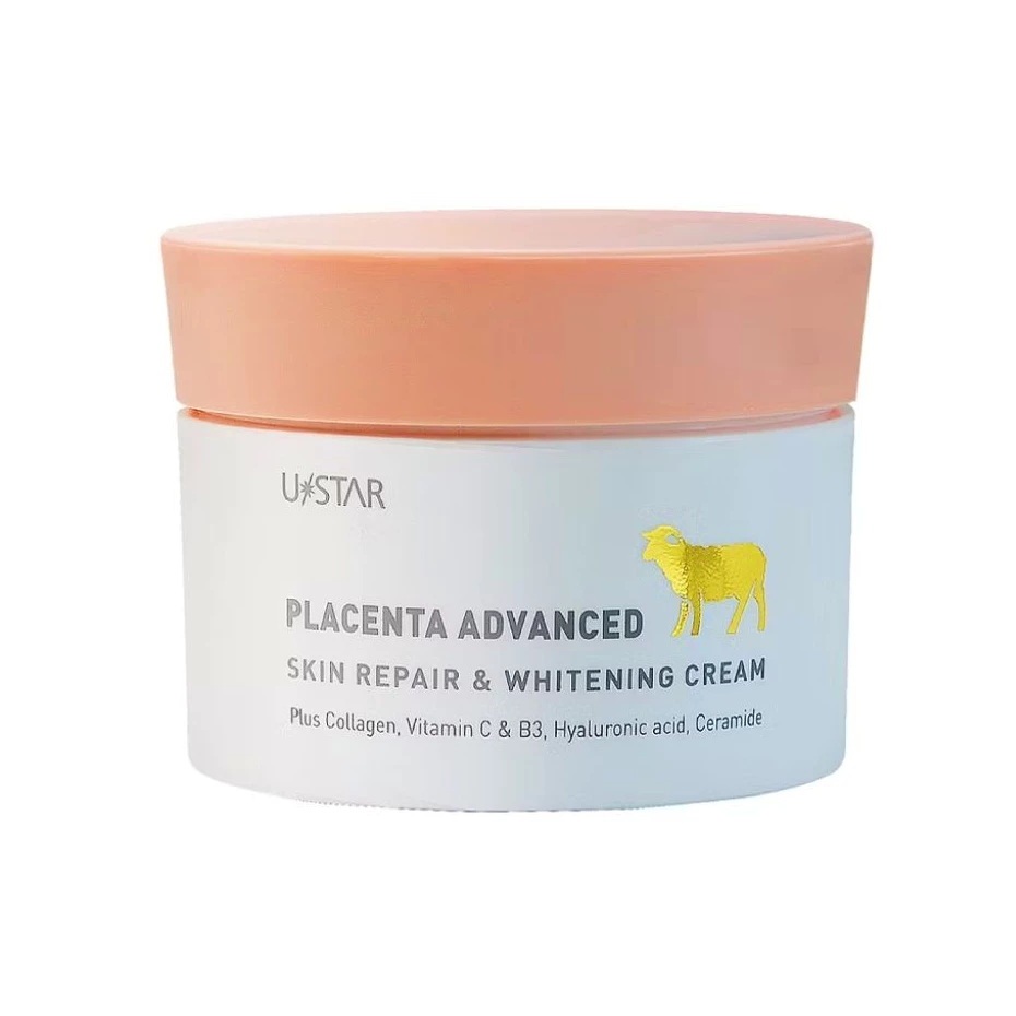 ยูสตาร์ พลาเซนต้า ไวท์เทนนิ่งครีม ครีมรกแกะ บำรุงผิวชุ่มชื้น 100g. USTAR PLACENTA WHITENING