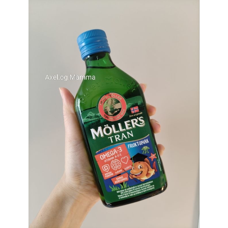 พร้อมส่ง Moller's Tran น้ำมันตับปลาค็อด รสผลไม้รวม วิตามิน D-A-E Omega 3 DHA(สำหรับเด็ก 3 ขวบขึ้นไปห