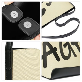 AGE FREE Gabine bag กระเป๋าทรงถังลายคลาสสิกแบบสะพายข้างกระเป๋าาถือbucket bag