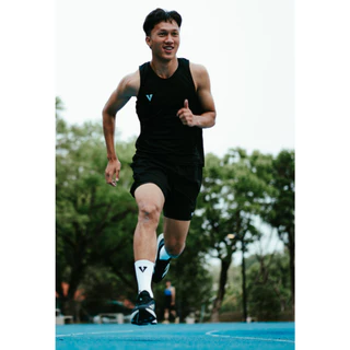 VOLT ACCE 001 ACADEMY เสื้อกล้ามวิ่ง เสื้อออกกำลังกาย สีดำ ผ้าเบา แห้งไว