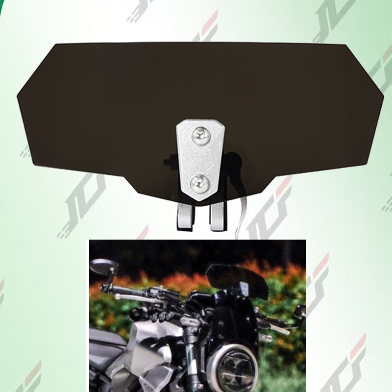 กระจกรถจักรยานยนต์ Airflow ปรับกระจก Extension Wind Deflector สีดํา Universal สําหรับ BMW Honda Yamaha Suzuki Ducati - รูปที่ 6