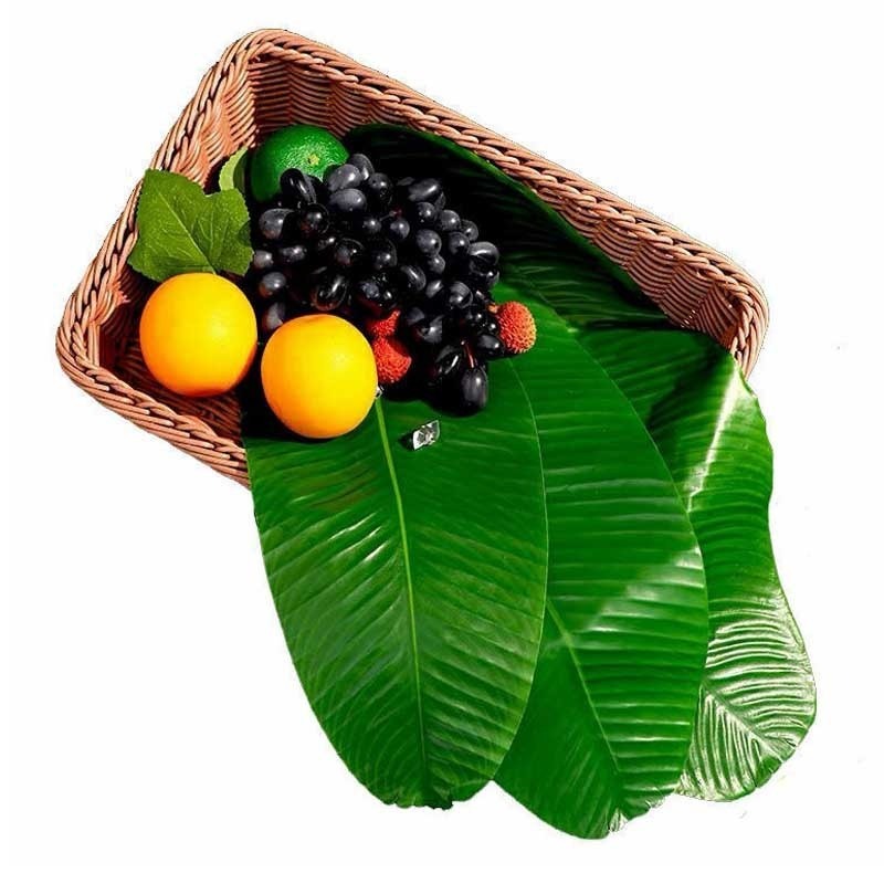 ใบกล้วย ใบตองปลอม ใบกล้วยจำลอง  Banana Leaf ใบตองเสมือนจริง ใบตองเทียม ใบประดับโต๊ะ ใบตองพลาสติก - รูปที่ 7
