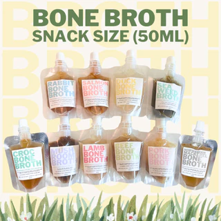 ซุปกระดูกขนาดจิ๋ว เคี่ยวนาน 24 ชม อาหารเสริมหมาแมว Bella's Bites Snack Size Bone Broth 50ml