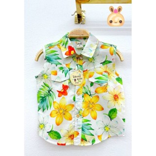 เสื้อลายดอกเด็ก สีสันสดใส ใส่คู่กับกระโปรง กางเกงสวยมากคะ 🎀🎀