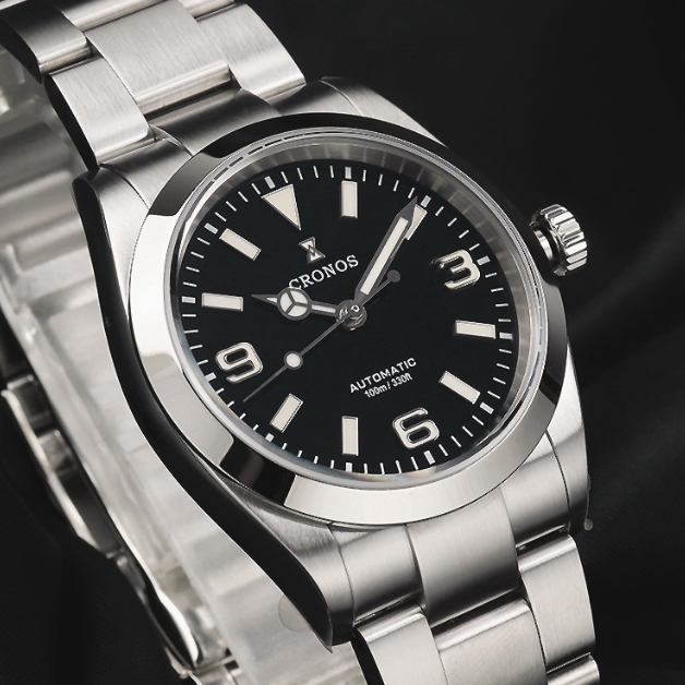 [Pre-order][ออโต้] Cronos EX L6030M Explorer 39MM BGW9 AR Flat Sapphire NH35 100M