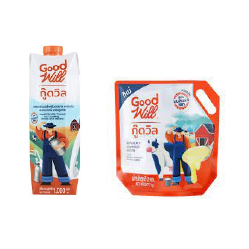 [ส่งฟรี] *ของแท้* กู๊ดวิล นมสด นมข้นจืด นมข้นหวาน สูตรนมสด Good Will