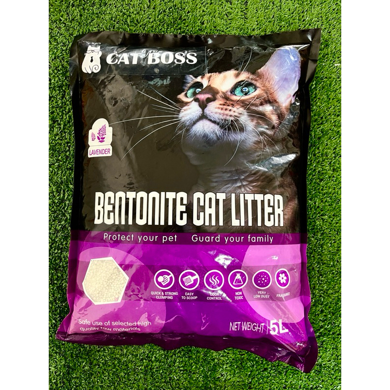 CAT BOSS ทรายแมวแคท บอส กลิ่นลาเวนเดอร์ ขนาด 5 ลิตร