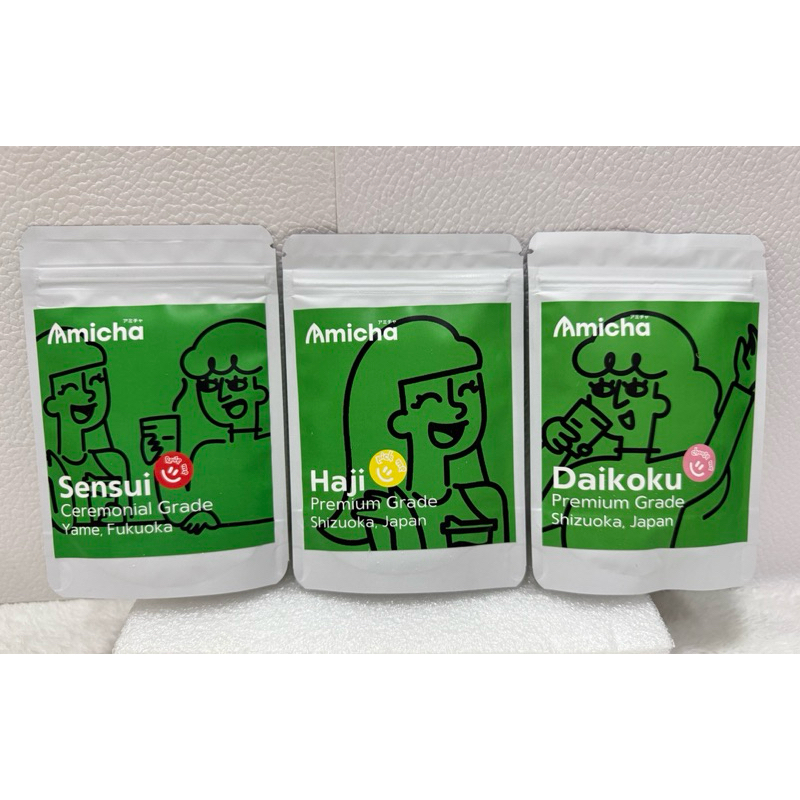[พร้อมส่ง🔥ส่วนลด20%] AMICHA Matcha มัจฉะ 100% จากประเทศญี่ปุ่น - Haji  Daikoku Sensui ขนาด 30g. 50g.