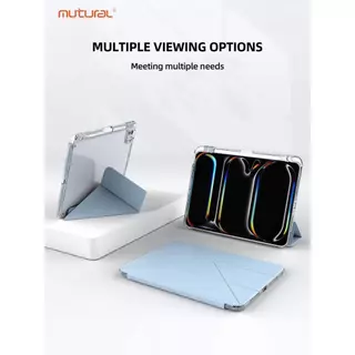 MUTURAL Clear Pro เคสไอแพด Gen10/11 iPad Pro11 / Air 8 M4 / Air 7 / Air 6 / Air 4/5เคสฝาพับแกน Y เคสกันกระแทก เคสใส