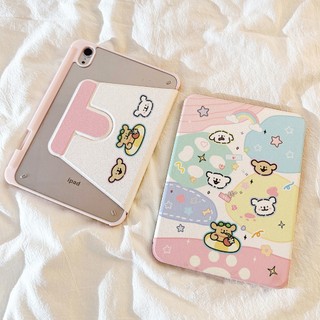 💫พร้อมส่ง💫เคสiPad หมุน 360° colourful puppy Air6 แผ่นหลังอะครีลิ Gen11 Air7 for iPad Gen6 Air4