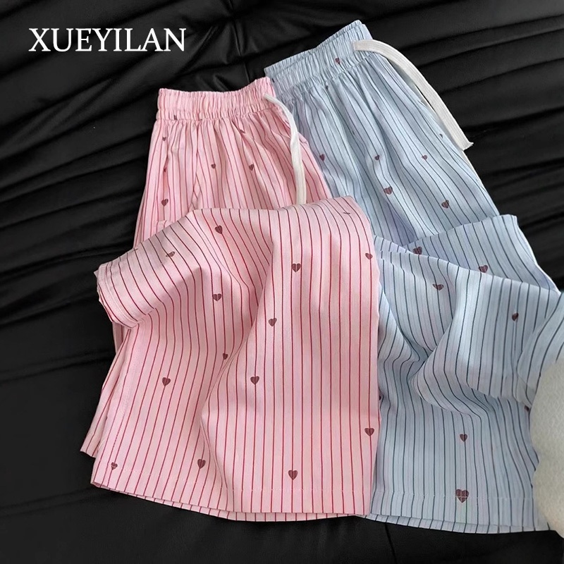 ส่งจากไทย✨กางเกงสไตล์ผู้หญิง กางเกงเอวสูง กางเกงลายริ้ว ลำลองหลวมๆ เอวยืดเยอะ ผ้าเย็นสบาย แมชต์ได้ทุกสไตล์