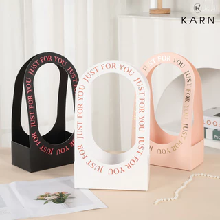 (พร้อมส่ง) KARN กล่องใส่ดอกไม้ ถุงกระดาษใส่ดอกไม้ กระเช้าดอกไม้กระดาษ อุปกรณ์ดอกไม้ วาเลนไทน์ พร้อมส่ง ราคาส่ง