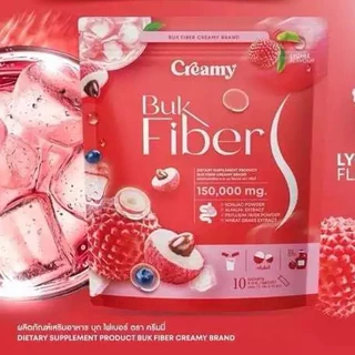 (📍กดในไลฟ์ถูกกว่า📍)🩷 Buk Fiber Creamy🩷 บุก ไฟเบอร์ ครีมมี่ ดีท็อกซ์ 1 ห่อ 10 ซอง