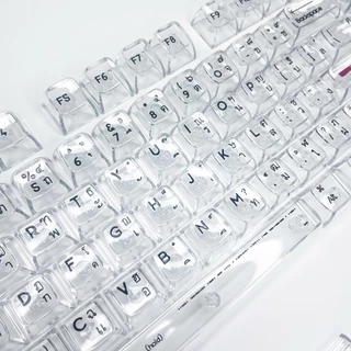 132คีย์ คีย์แคปใส ภาษาไทย Transparent Keycaps ใส ไฟทะลุ Keycap Thai โชว์ไฟคีย์บอร์ด keycap โปร่งแสง