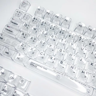 132คีย์ คีย์แคปใส ภาษาไทย Transparent Keycaps ใส ไฟทะลุ Keycap Thai โชว์ไฟคีย์บอร์ด keycap โปร่งแสง