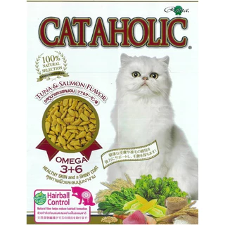 1667 CATAHOLIC อาหารแมว รสทูน่าและแซลมอน ขนาดบรรจุ 1.2 Kg (ขายยกลัง = 4 ถุง) อาหารแมว **4ถุง 440บาท