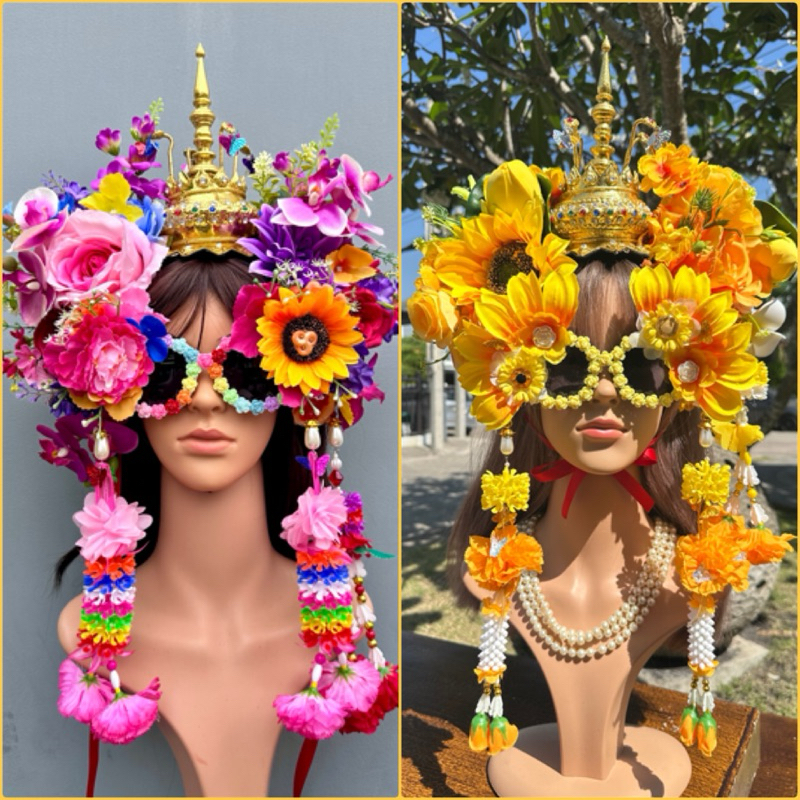 เซ็ท 2ชิ้น(1.ชฎา+2.แว่นพวงมาลัย)