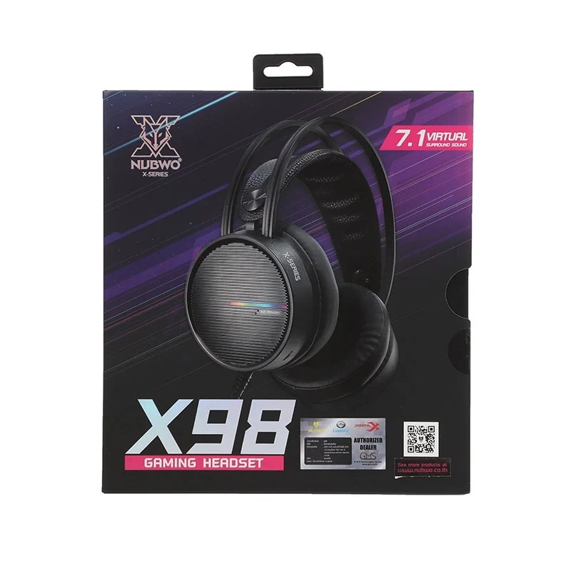 HEADSET 7.1 NUBWO-X X98 BLACK