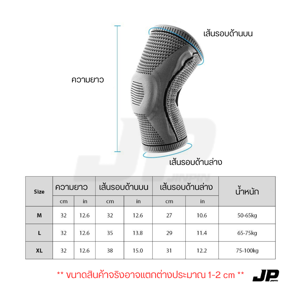 ปลอกพยุงเข่า KNEE SUPPORT บรรเทาอาการปวดสำหรับเล่นกีฬา รูปที่ 5