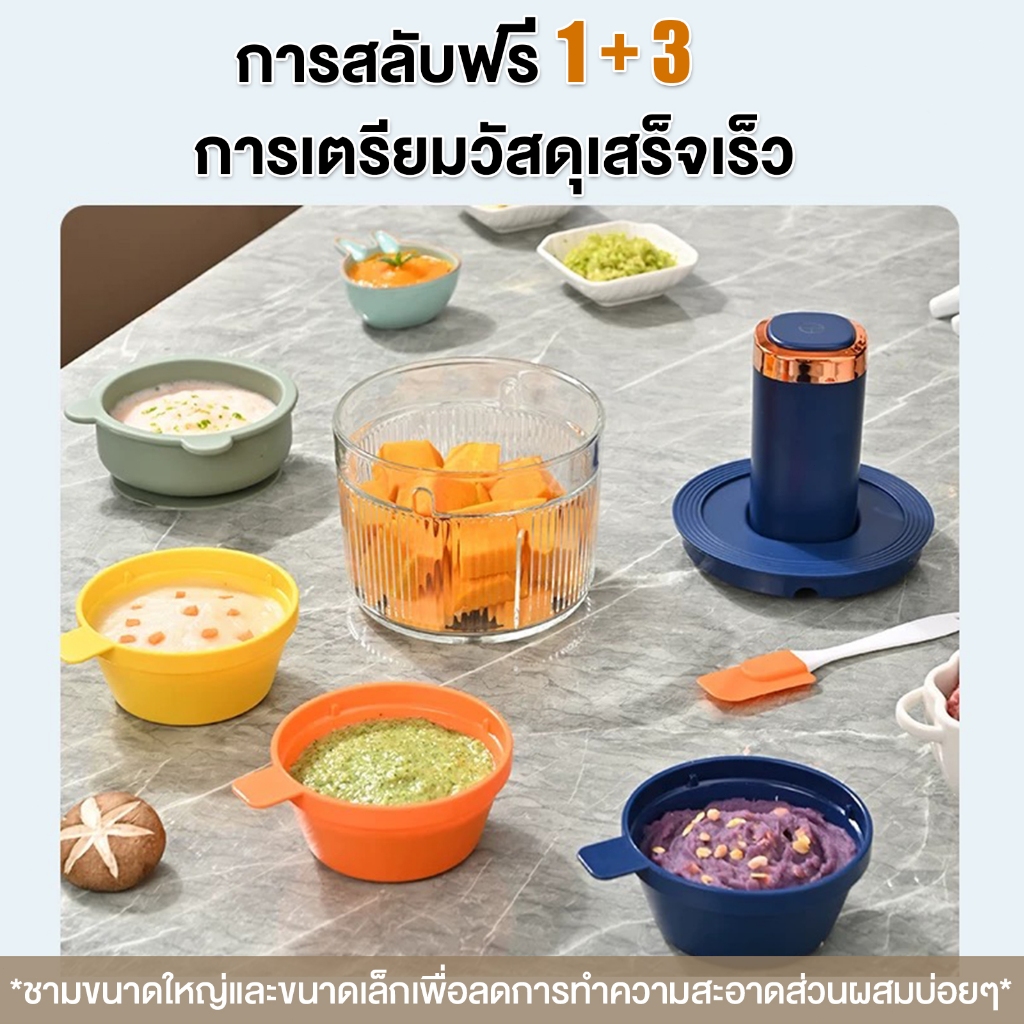 DLT-afel เครื่องปั่น 1500ML ใบมีดคู่ สามารถใช้สําหรับ ผัก ผลไม้ เนื้อ ทําความสะอาดง่าย เครื่องปั่นพริก รับประกันตลอดชีวิ - รูปที่ 3