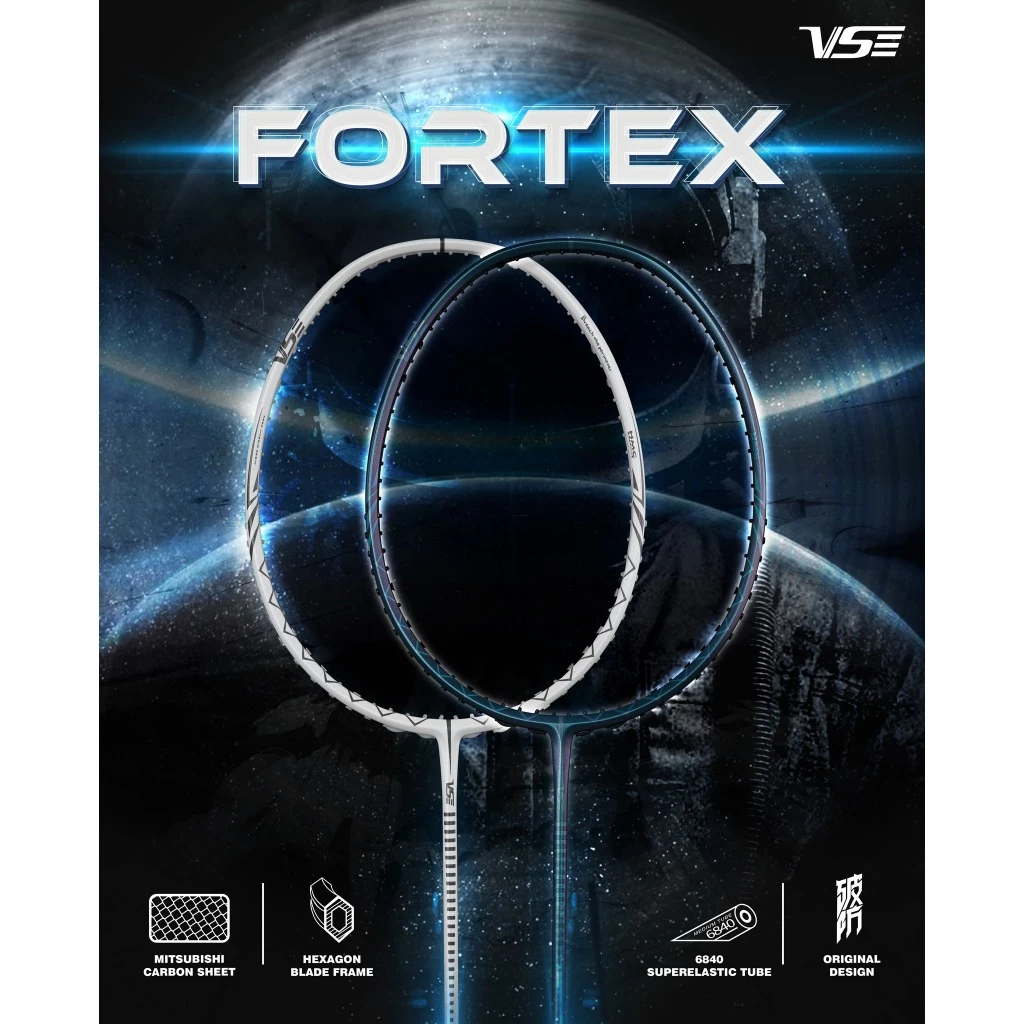 VS FORTEX ไม้แบดมินตันรุ่นยอดนิยม แถมเอ็น+กริป+ซอง ประกันศูนย์ไทย6เดือน