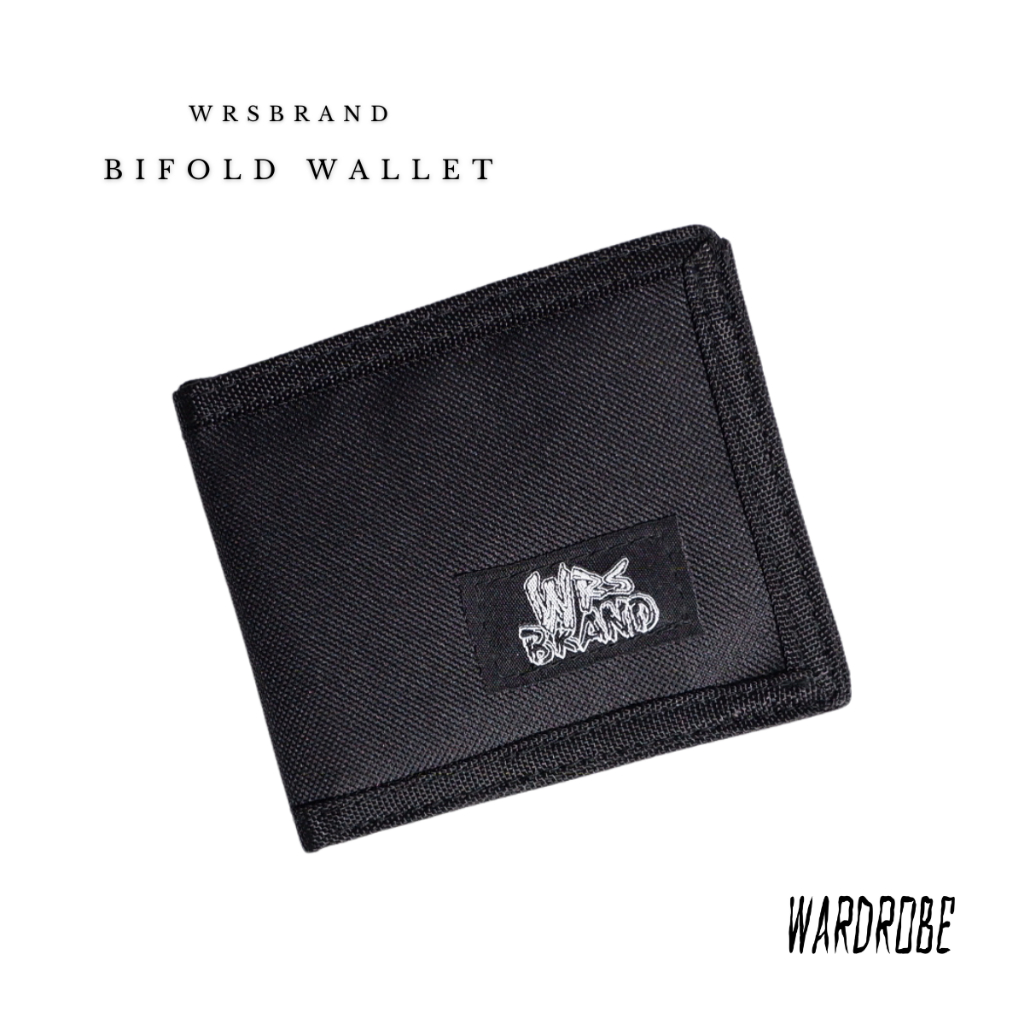 กระเป๋าสตางค์ 2พับ สีดำ I  WRS BRAND BIFOLD WALLET