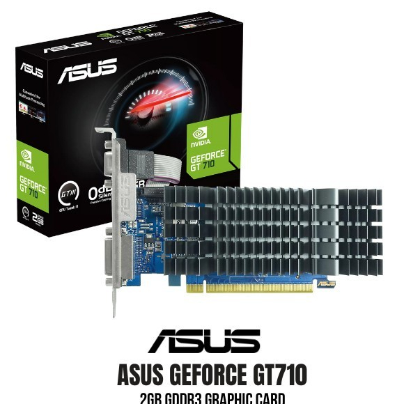 VGA CARD ASUS GEFORCE GT710 2GB GDDR5 EVO (GT710-SL-2GD5-BRK-EVO) (การ์ดจอ)