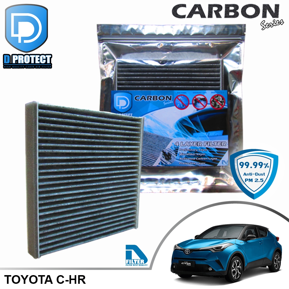 กรองแอร์ Toyota โตโยต้า Altis 2020,Camry 2019-2020,Chr คาร์บอน (Carbon Series) By D Filter RB043N-CHR-CARBON