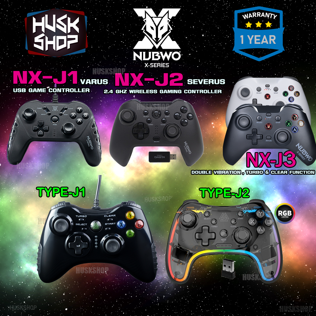 Joy Nubwo จอยเกมส์ NX-J1 , NX-J2 , NX-J3 Wireless Bluetooth Joystick Controller จอย สำหรับ PC,Notebook,PS3 ประกัน 1 ปี