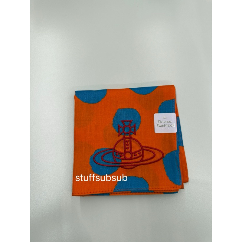 พร้อมส่ง/ของแท้ ผ้าเช็ดหน้า vivienne westwood & polo จากชอปญี่ปุ่น