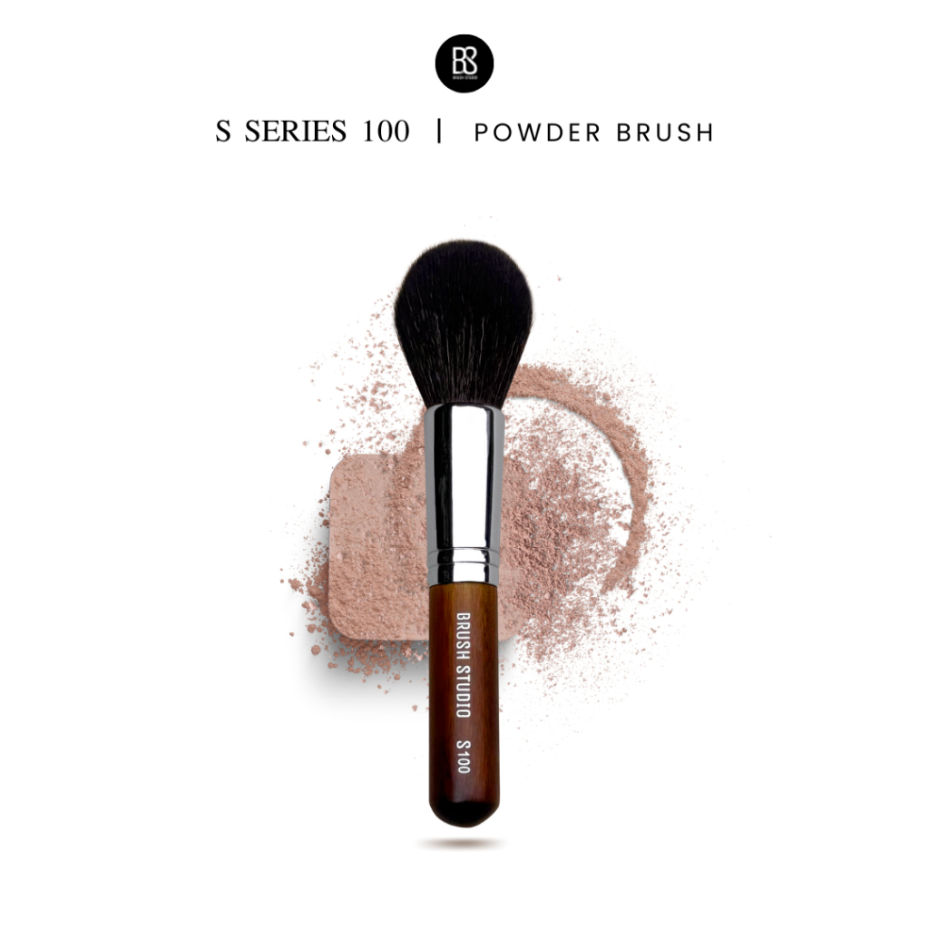 BRUSH STUDIO S Series 100 Powder Brush : แปรงปัดแป้งขนแพะทรงกลม