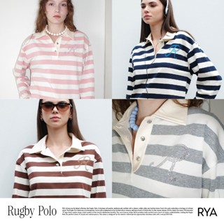 RYA Rugby Polo Shirt เสื้อโปโล คอปก แขนยาว ทรงสั้น ตัวหลวม