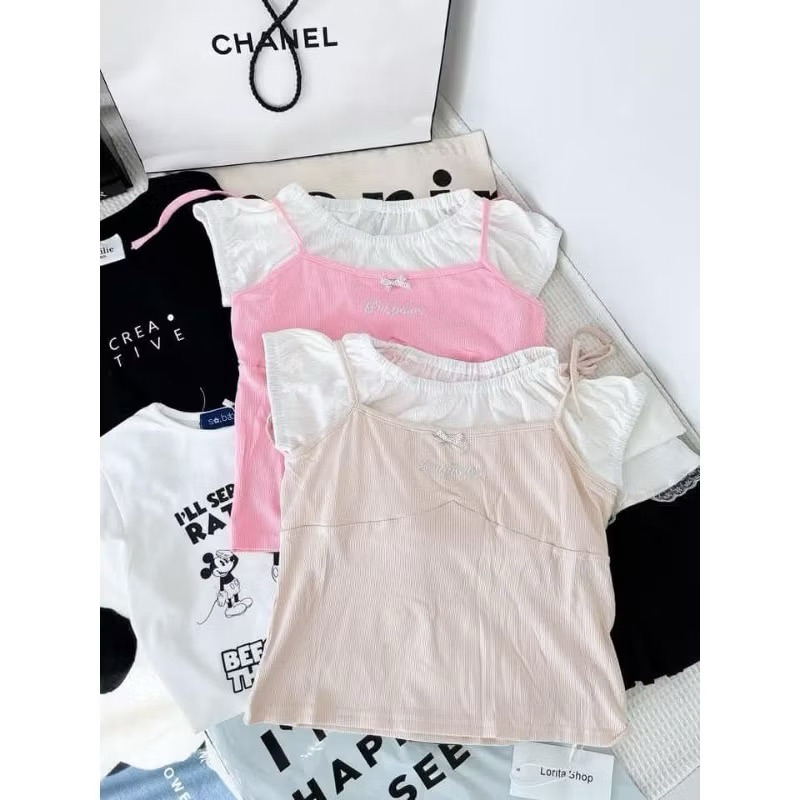 เสื้อแต่งเย็บ2ชิ้น ป้าย Lolita shop (ส่งต่อมือ1)