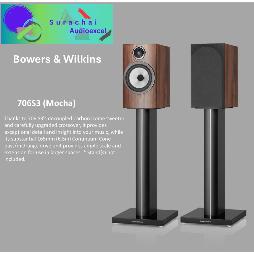 B&W : 706S3 (MOCHA) Bookshelf Speakers