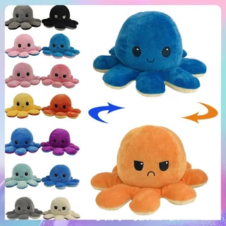 ส่งจากไทย !! 32 สี ตุ๊กตาปลาหมึก 20cm ตุ๊กตาปลาหมึกเปลี่ยนหน้า กลับด้านสลับสี พลิกเปลี่ยนสีได้