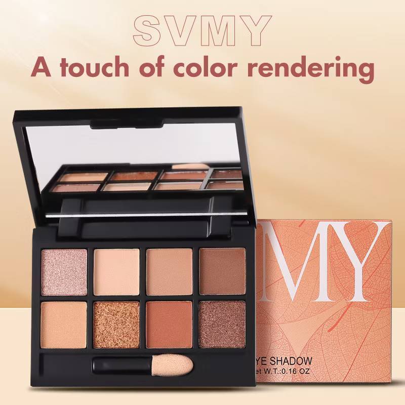 C290 พาเลท 8 ช่อง อายแชโดว์ SVMY 8109 เนื้อแมท  สีสวย ติดทน กันน้ำ 8 สี (มาพร้อมกับแปรงอายแชโดว์ฟรี) - 1