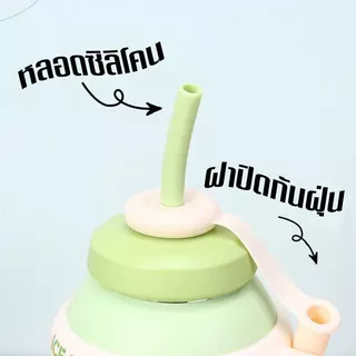 ขวดน้ำ 1000ML ขวดน้ำสแตนเลส ขวดน้ำพกพา ขวดน้ำหูจับ