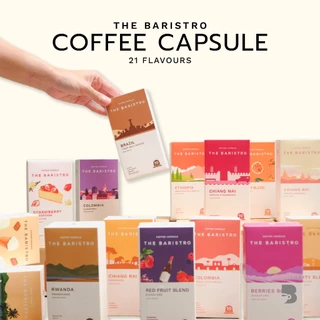 The Baristro Coffee Capsule 1 กล่อง มี 10 แคปซูล มี 21 รสชาติ