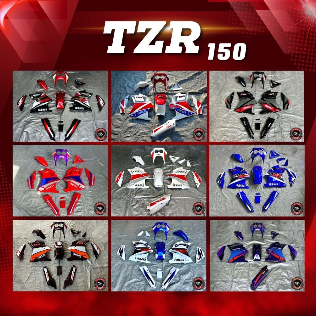 ชุดสี TZR 150 Yamaha tzr งานเคลือบทับสติ๊กเกอร์ สีอื่นๆแจ้งในแชท