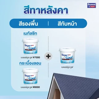 BegerCool Roof สีทาหลังคากันร้อน เบเยอร์คูลรูฟ ชนิดยืดหยุ่น ช่วยลดเสียงฝนตก สีน้ำอะคริลิกแท้ สะท้อนรังสี UV