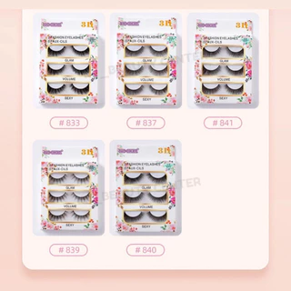 (สินค้าส่งจากไทย) ขนตาปลอม 3D (กล่องขาวลายดอกไม้) 3คู่ ขนตาปลอม BAO CHERYL ขนตาหนานุ่ม ธรรมชาติ