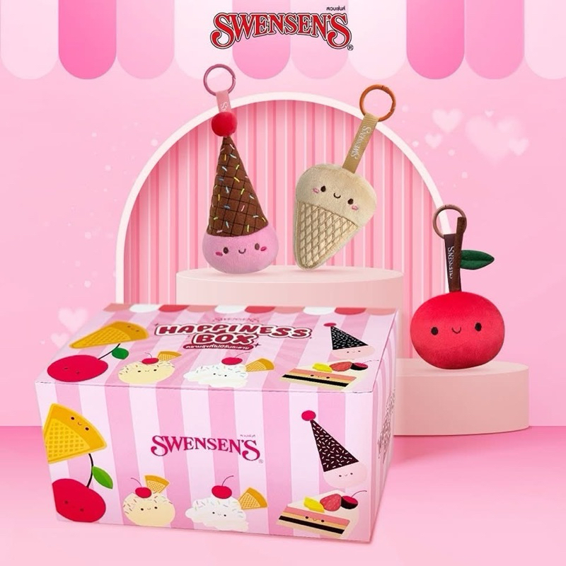 (มือ1 แบบระบุตัว) กล่องสุ่มพวงกุญแจ Swensen’s