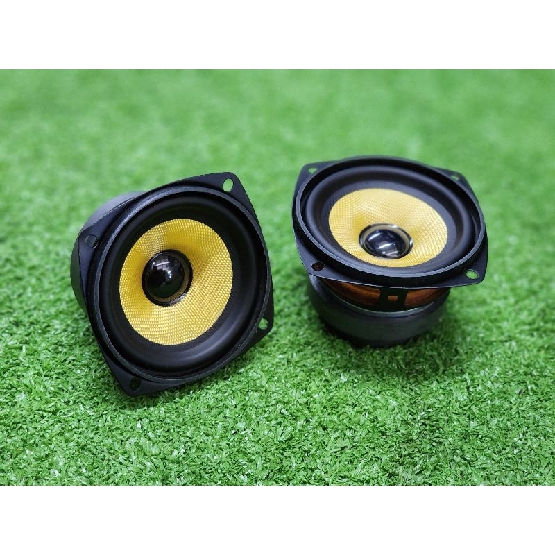ลำโพง3นิ้ว (หน้าเหลือง) ออร่า ลำโพง3นิ้ว diy AURA 4โอมห์ 10วัตร อุปกรณ์บลูทูธdiy ลำโพงdiy