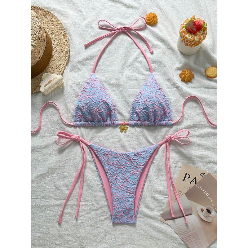👙M.beachstore บิกินี่ลายดอกไม้ จัดส่งฟรี(พรีออเดอร์)
