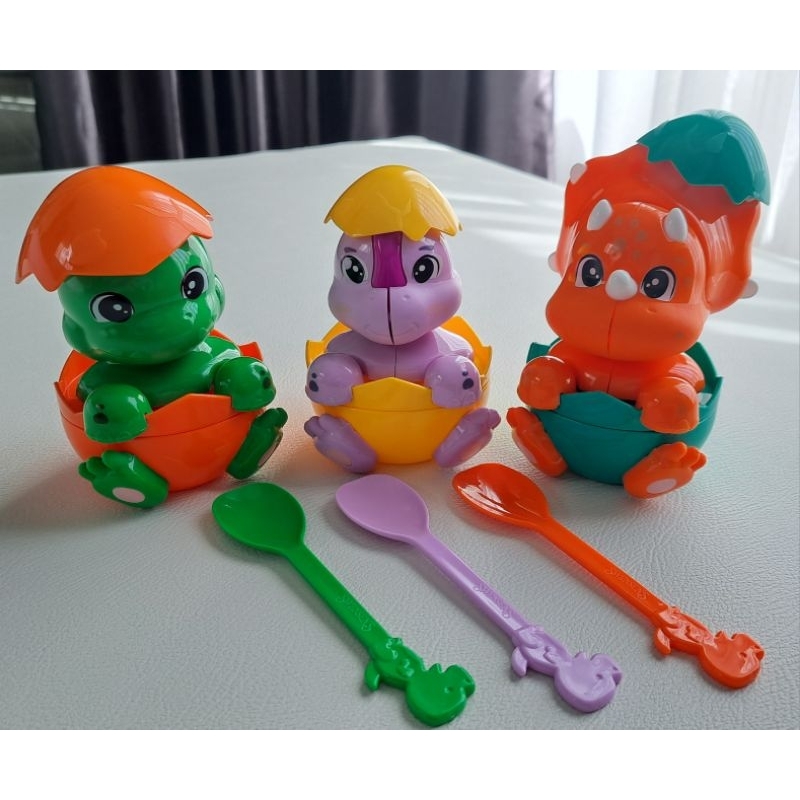 (3 ชุด 90 บาท) ถ้วยไดโนเสาร์ Swensen's (มือสอง)